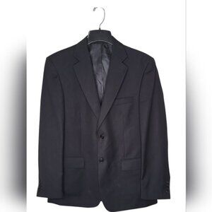 Protocol Men's Sports Coat Size 40R/M Black Pin Striped 2 Button